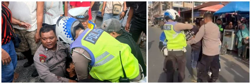 Pria Bawa Pisau Hebohkan Pasar Horas Siantar, Nyaris Adu Jotos dengan Ayah