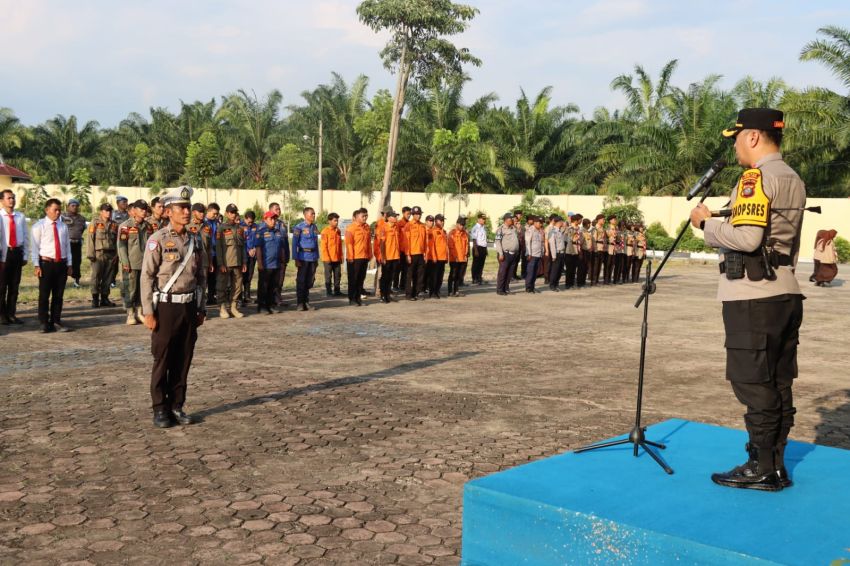 Kapolres Palas Pimpin Apel Gelar Pasukan Operasi Ketupat Toba 2026
