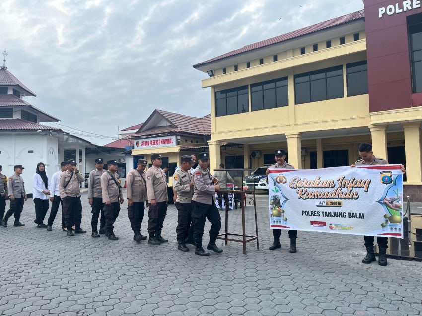 Semangat Berbagi di Bulan Ramadhan, Polres Tanjungbalai Gelar Gerakan Infaq Ramadhan