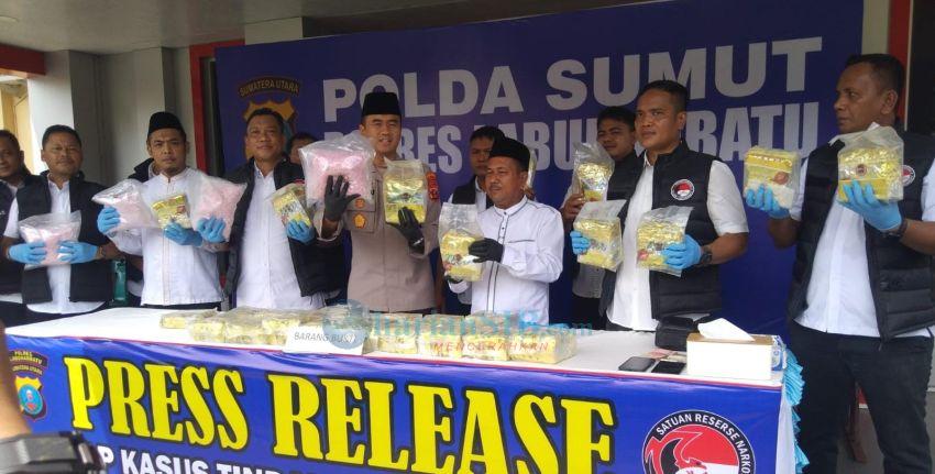 Polres Labuhanbatu Sita 30 Kg Sabu dan 30 Ribu Ekstasi, Nilai Rp39 Miliar