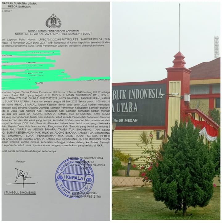 Laporan Mandek 1,5 Tahun di Polres Samosir, Kasus Dugaan Pemalsuan Surat Waris Dilaporkan ke Polda Sumut