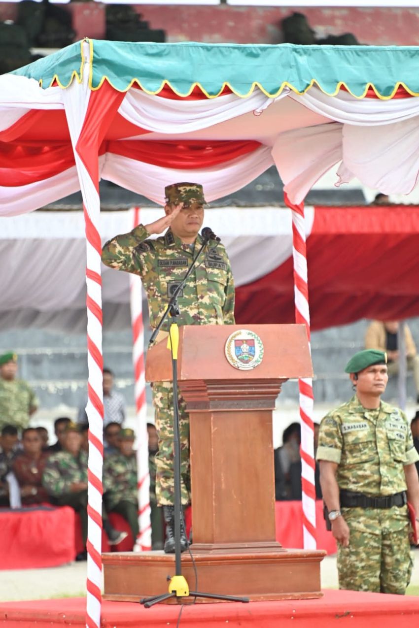 Bupati Humbahas Sambut Kedatangan Prajurit Yonif TP 955/Hoda Sihapaspili