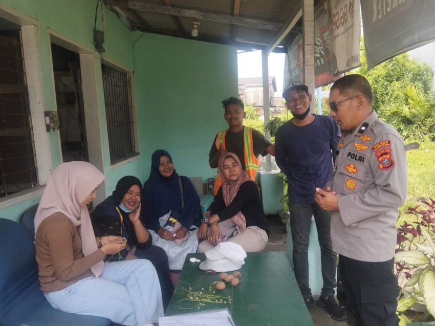 Antisipasi Gangguan Kamtibmas, Polres Belawan Sampaikan Pesan Kamtibmas