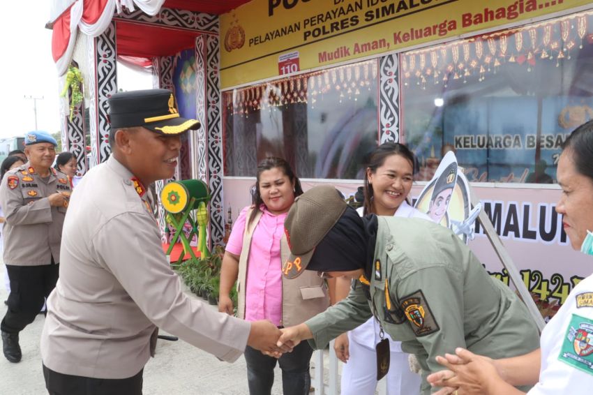 Kapolres Simalungun Cek Pos Pengamanan Jalur Mudik di Enam Titik Strategis