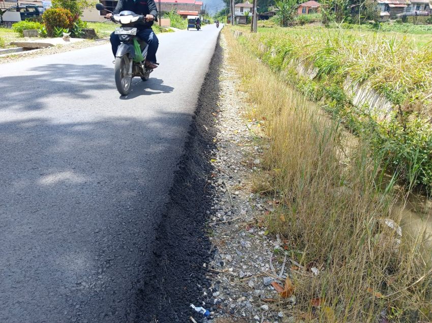 Proyek APBN Rp 6,8 Miliar Jalan Tarutung-Harean Disorot, Sisi Jalan Berbahaya Belum Tuntas Ditangani