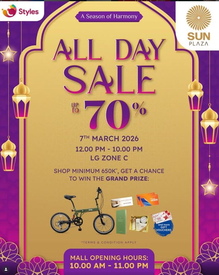 Sambut Lebaran, Sun Plaza Gelar Program Belanja All Day Sale