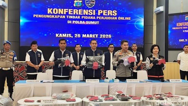 Polda Sumut Bongkar Judi Online Beroperasi di Apartemen, Beromzet Rp 7 Miliar