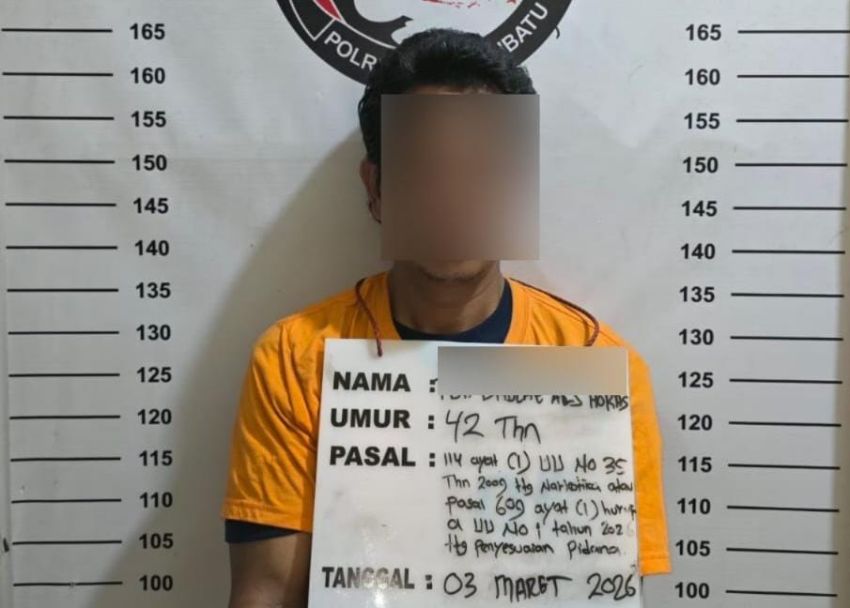 Satresnarkoba Polres Labuhanbatu Tangkap Residivis Edarkan Sabu di Pulopadang