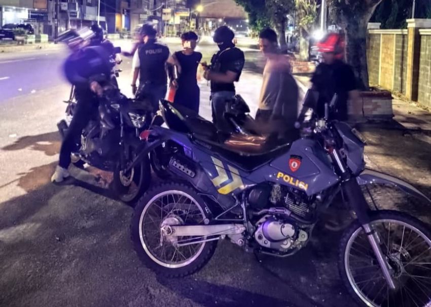 Gencarkan Patroli Malam, Polisi Amankan Tiga Motor Berknalpot Brong di Siantar