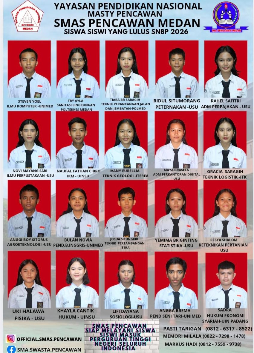 SMA Pencawan Medan Kembali Torehkan Prestasi Gemilang