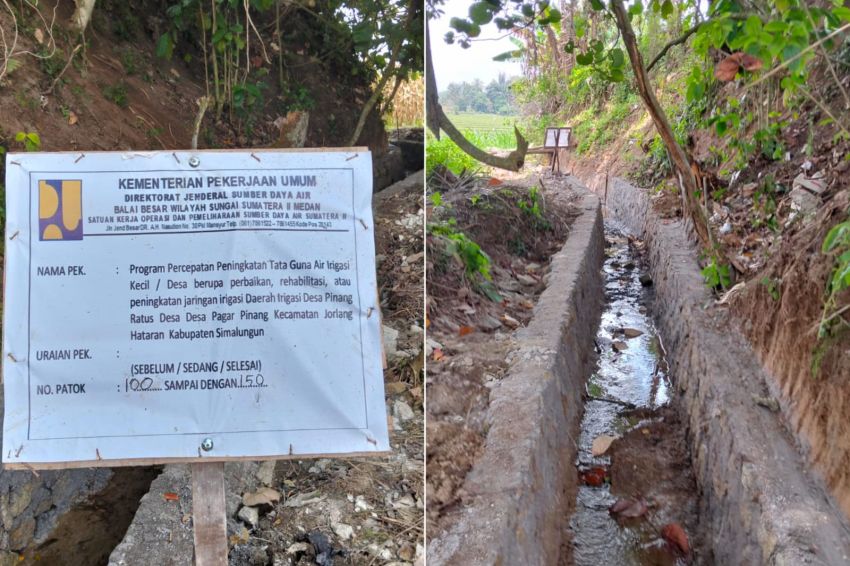 Saluran Irigasi di Nagori Pagar Pinang Hingga Kini Tak Berfungsi