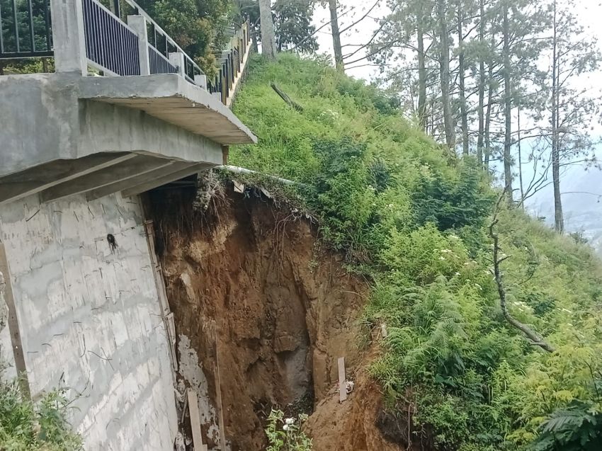 Pembangunan Tembok Penahan Objek Wisata di Sipiso-Piso di Karo Senilai Rp 1,8 Miliar Rawan Ambruk