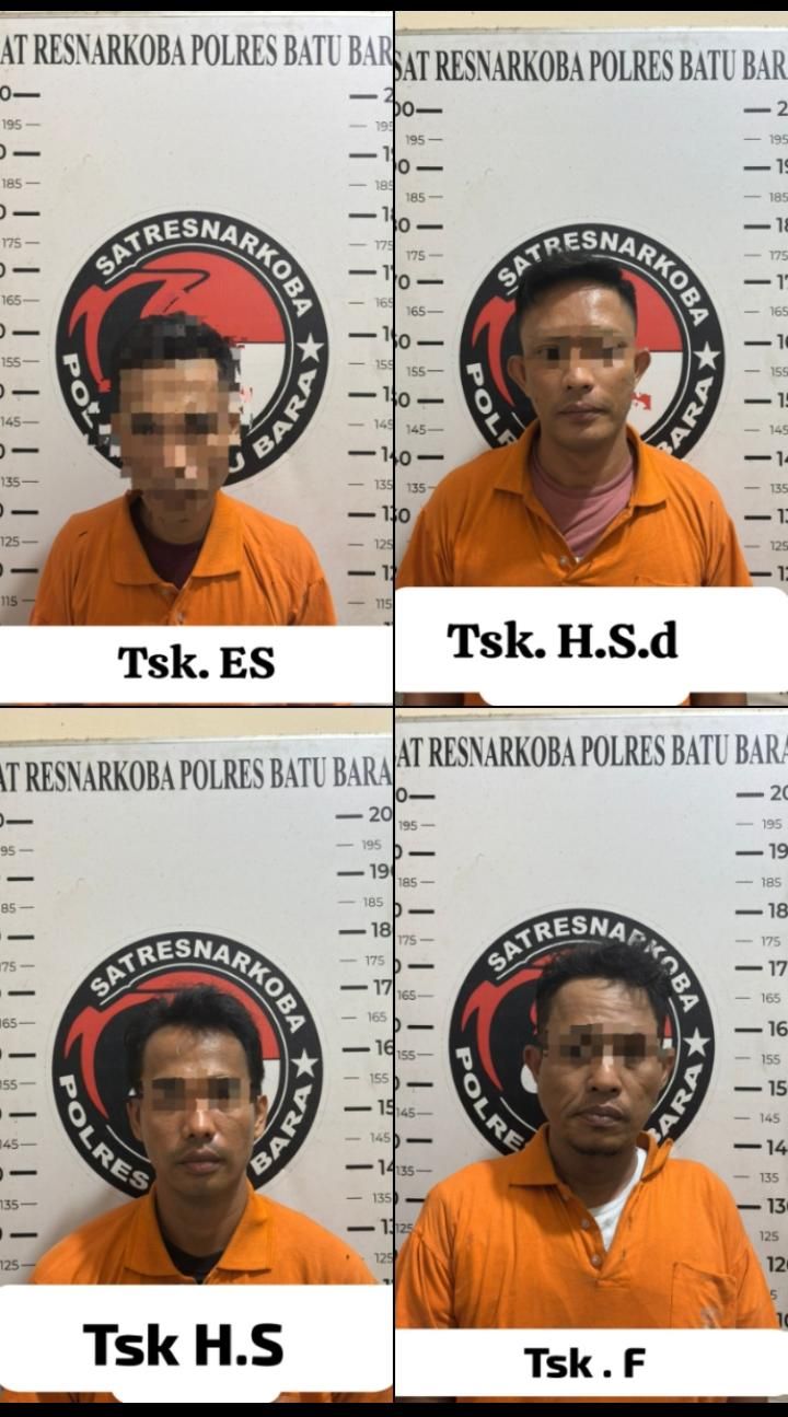 Polres Batubara Ungkap Kasus Peredaran Narkotika, Empat Tersangka Diamankan