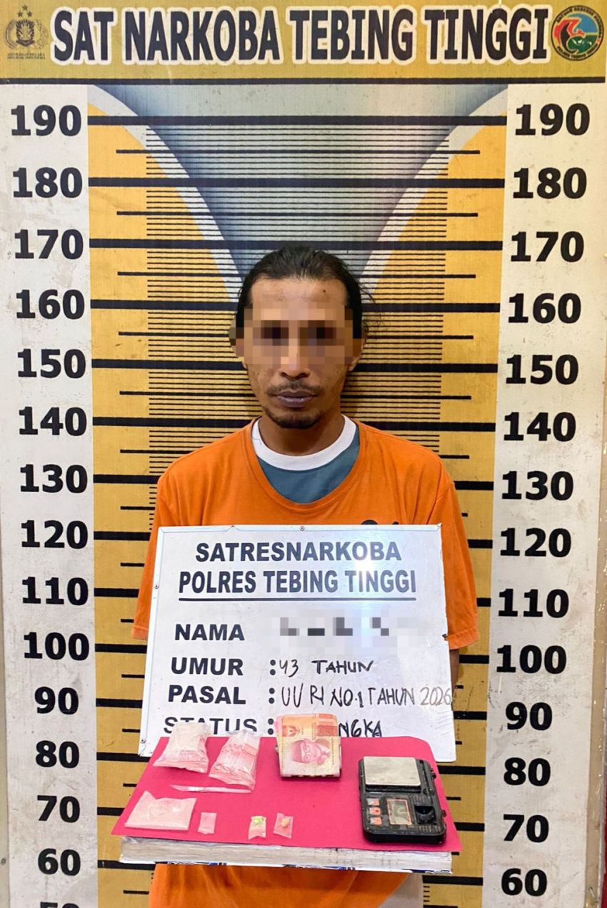 Polres Tebingtinggi Ciduk Seorang Pengedar Narkoba di Gang Subur