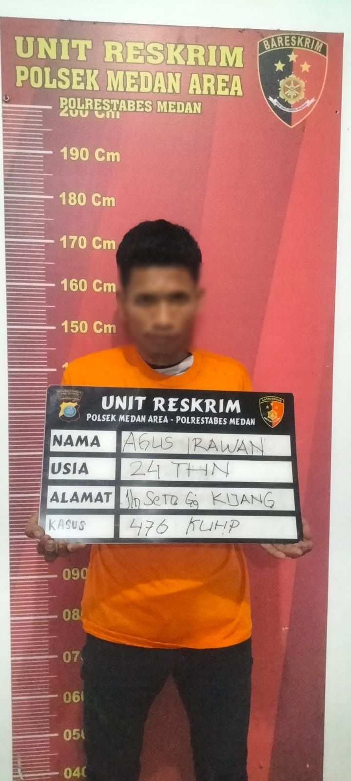 Polsek Medan Area Ciduk Pelaku Pencurian 13 Tabung Gas Elpiji