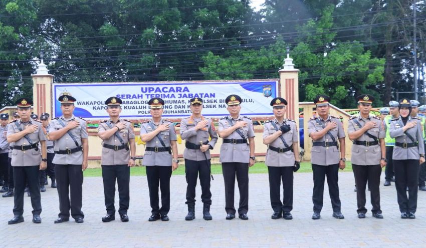 Kapolres Labuhanbatu Sertijab Waka, Kasi Humas dan 3 Kapolsek