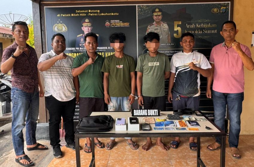 Polsek Bilah Hilir Labuhanbatu Tangkap 2 Perampok Tas Ibu Rumah Tangga