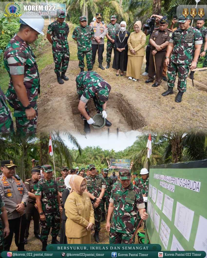 Danrem 022/PT Dampingi Pangdam I/BB Resmikan Pembangunan Jembatan Strategis di Langkat
