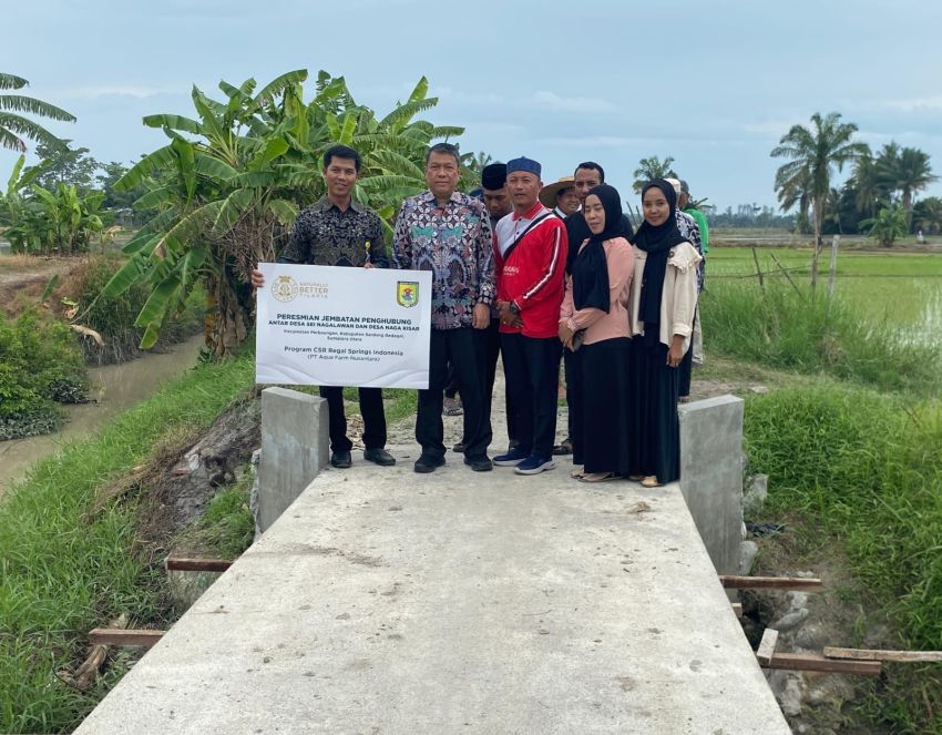 Regal Springs Indonesia Resmikan Jembatan Penghubung Sei Nagalawan&ndash;Nagakisar, Dorong Akses dan Produktivitas Warga