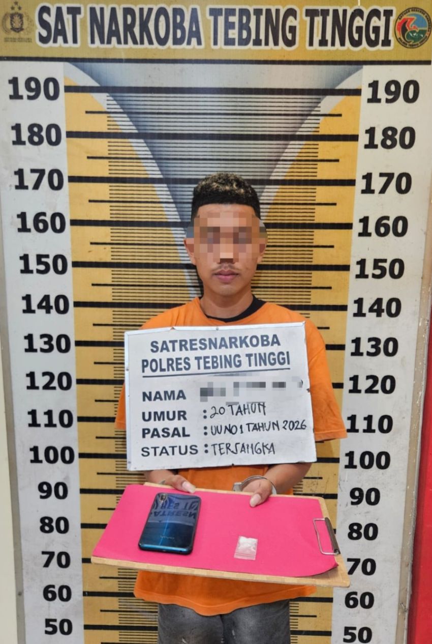 Miliki Sabu, Seorang Pemuda Dibekuk Polres Tebingtinggi di Kelurahan Bandar Sakti