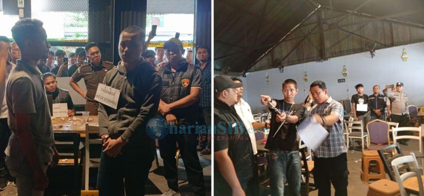 Rekonstruksi Pembunuhan di Kafe Lotta Drinks, Polisi Peragakan 12 Adegan