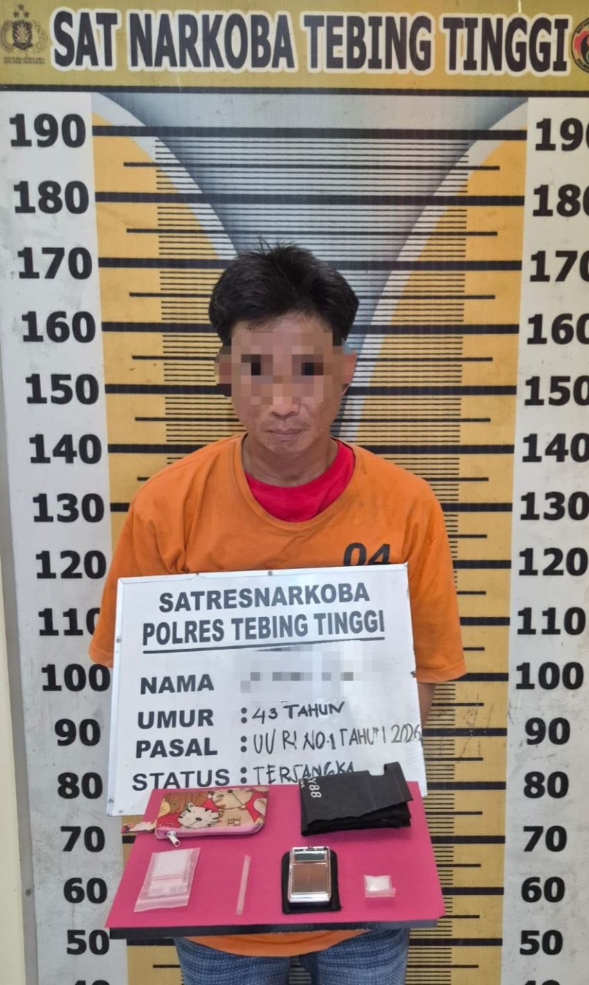 Miliki Sabu, Seorang Pria Dibekuk Polres Tebingtinggi di Sergai