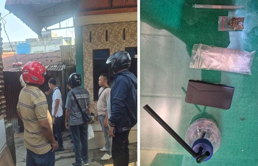 Grebek Lokasi Narkoba, Polsek Tanjungmorawa Amankan Ganja dan Alat Hisap Sabu