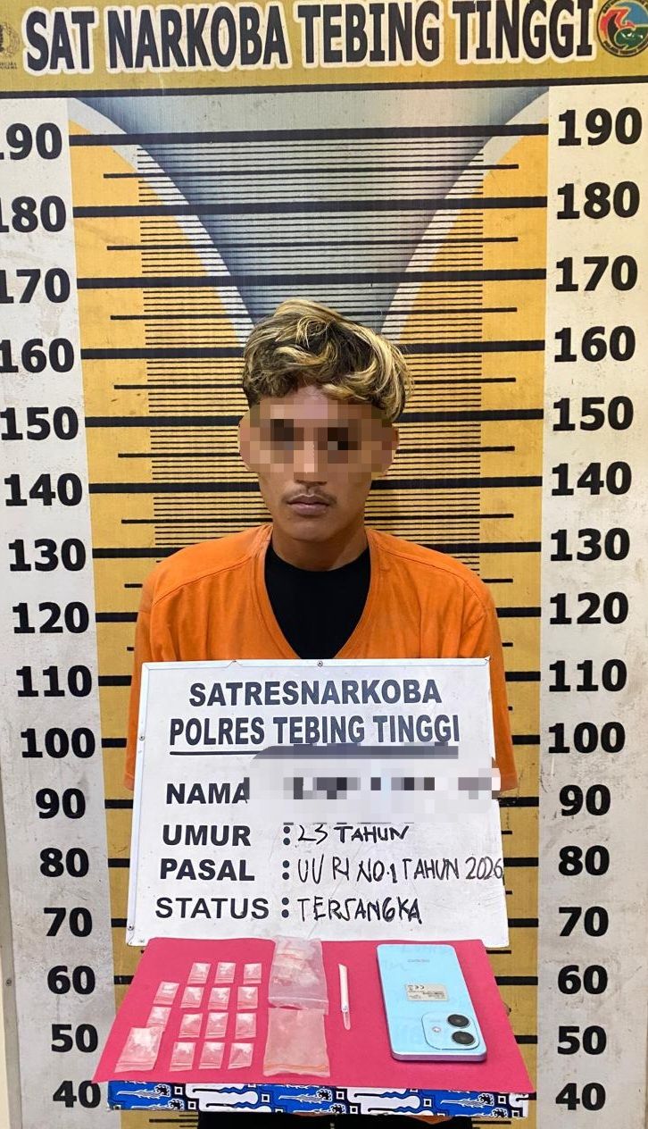 Polres Tebingtinggi Bekuk Pria Pemilik Sabu di Jalan Sudirman