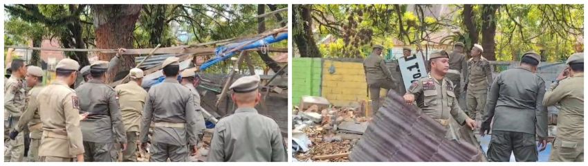 Penertiban Tanpa Perlawanan, Puluhan Bangunan Liar di Binjai Dibongkar