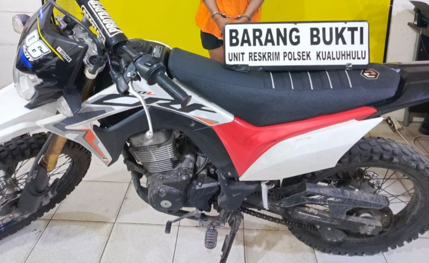 Curi Sepeda Motor Honda CRF 150, Warga Binjai Ditangkap di Gunungmelayu Labura