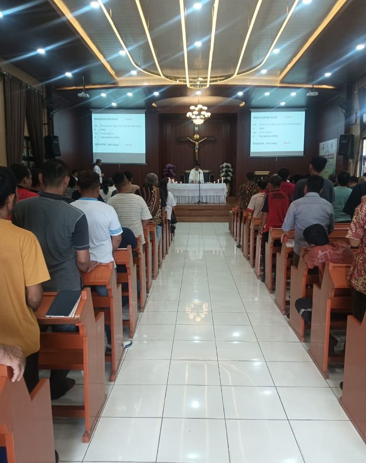 Lapas Kelas I Medan Gelar Ibadah Paskah Bersama Komunitas Kasih Tuhan Keuskupan Agung Medan