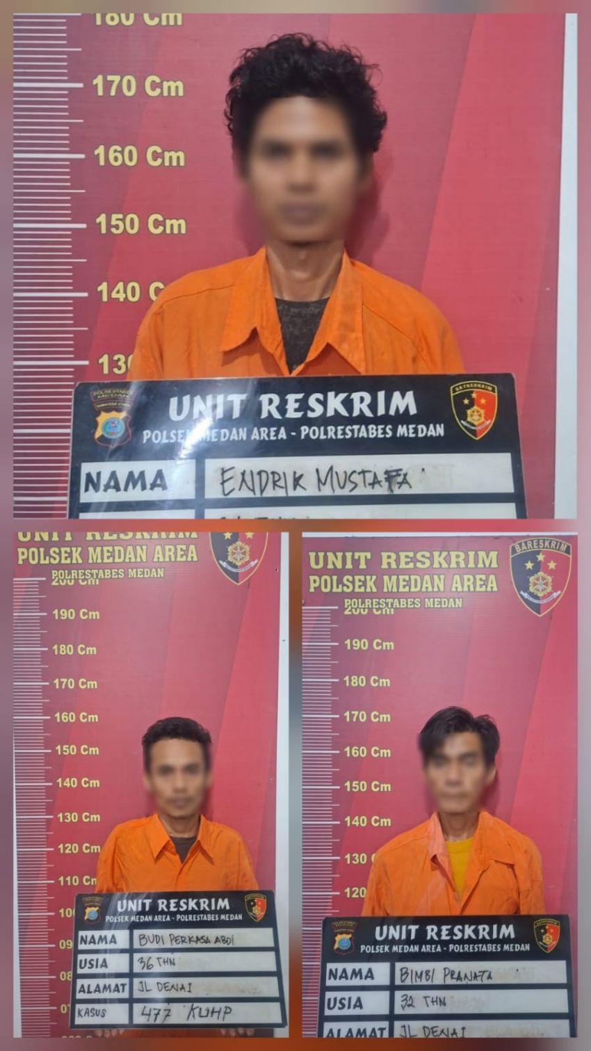 Polsek Medan Area Ungkap Komplotan Pencuri AC Outdoor, Tiga Pelaku Ditangkap