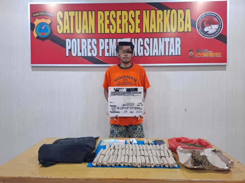 Pengembangan Kasus, Polisi Ringkus Pemilik Puluhan Paket Ganja di Siantar Marihat