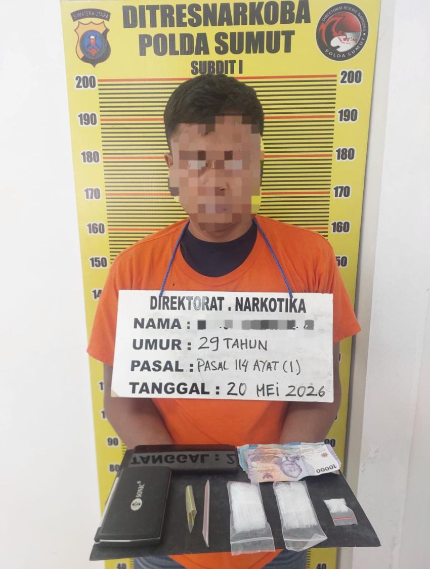 Hendak Transaksi, Petugas Tangkap Terduga Pengedar Sabu di Tanjungmorawa