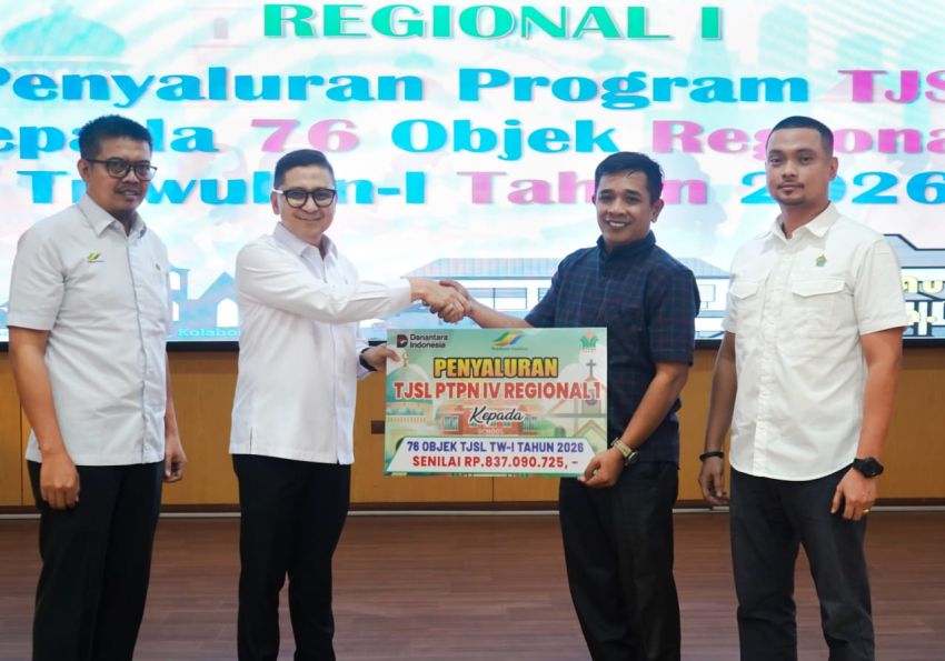 Triwulan I 2026, PTPN IV Regional I Salurkan Bantuan TJSL Senilai Rp837 Juta