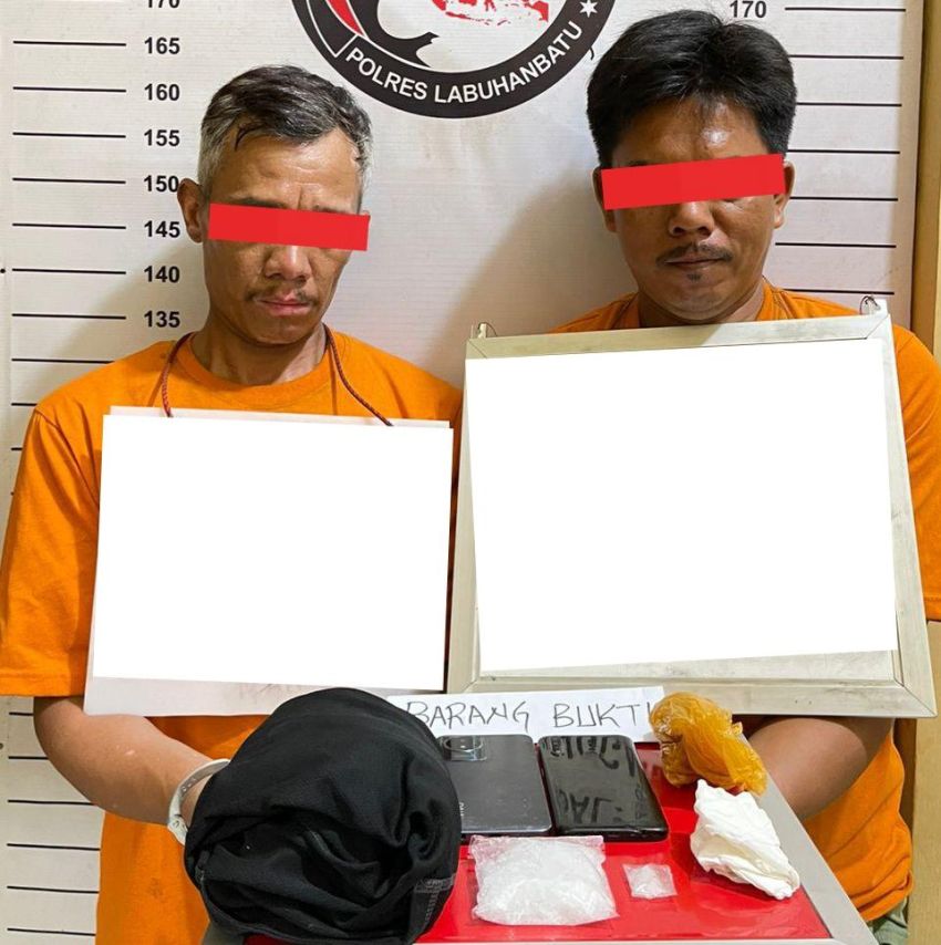 Satresnarkoba Polres Labuhanbatu Gagalkan Peredaran Sabu di Labura, 2 Pria Ditangkap
