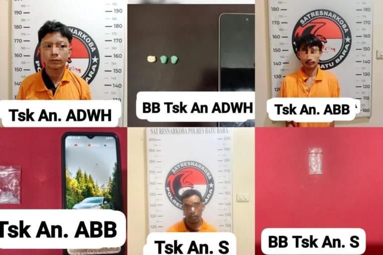 Polres Batubara ungkap Tiga Kasus Narkotika Dalam Oprasi Anti Narkotika (Antik)