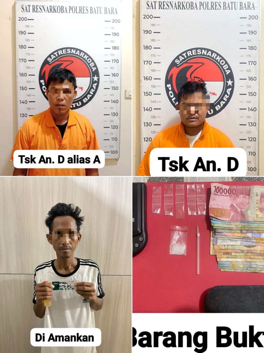 Gerebek Sarang Narkoba di Tanjung Tiram, Tiga Pria Diamankan