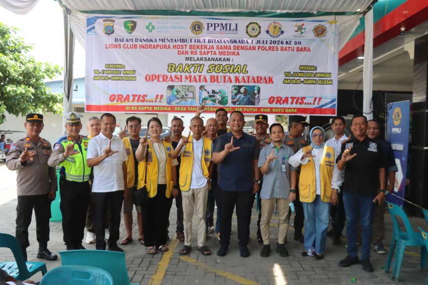 Polres Batubara Bersama Yayasan Lions Club dan RS Sapta Medika Gelar Bakti Kesehatan Sambut Hari Bhayangkara ke-80
