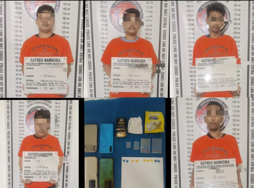 Polisi Bongkar Jaringan Ekstasi di Pematangsiantar, 5 Orang Diamankan
