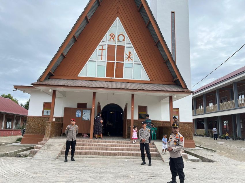 Polres Humbahas Kerahkan Pengamanan Ibadah Kenaikan Yesus Kristus