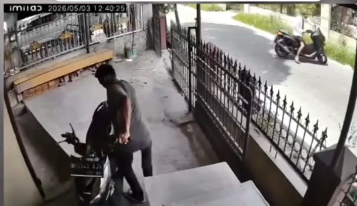 Curanmor di Medan Helvetia Terekam CCTV, Motor Raib Kurang 10 Detik