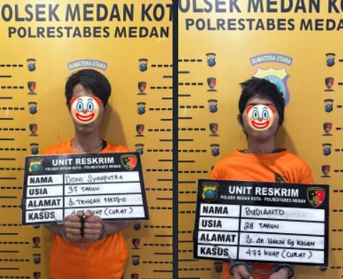 Polsek Medan Kota Tangkap Dua Pembobol Mess Polda Aceh