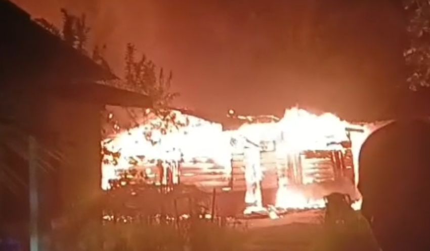 Lima Rumah Terbakar di Desa Batutunggal Labura