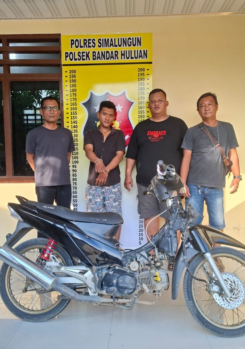 Polsek Bandar Huluan Tangkap Pencuri Motor