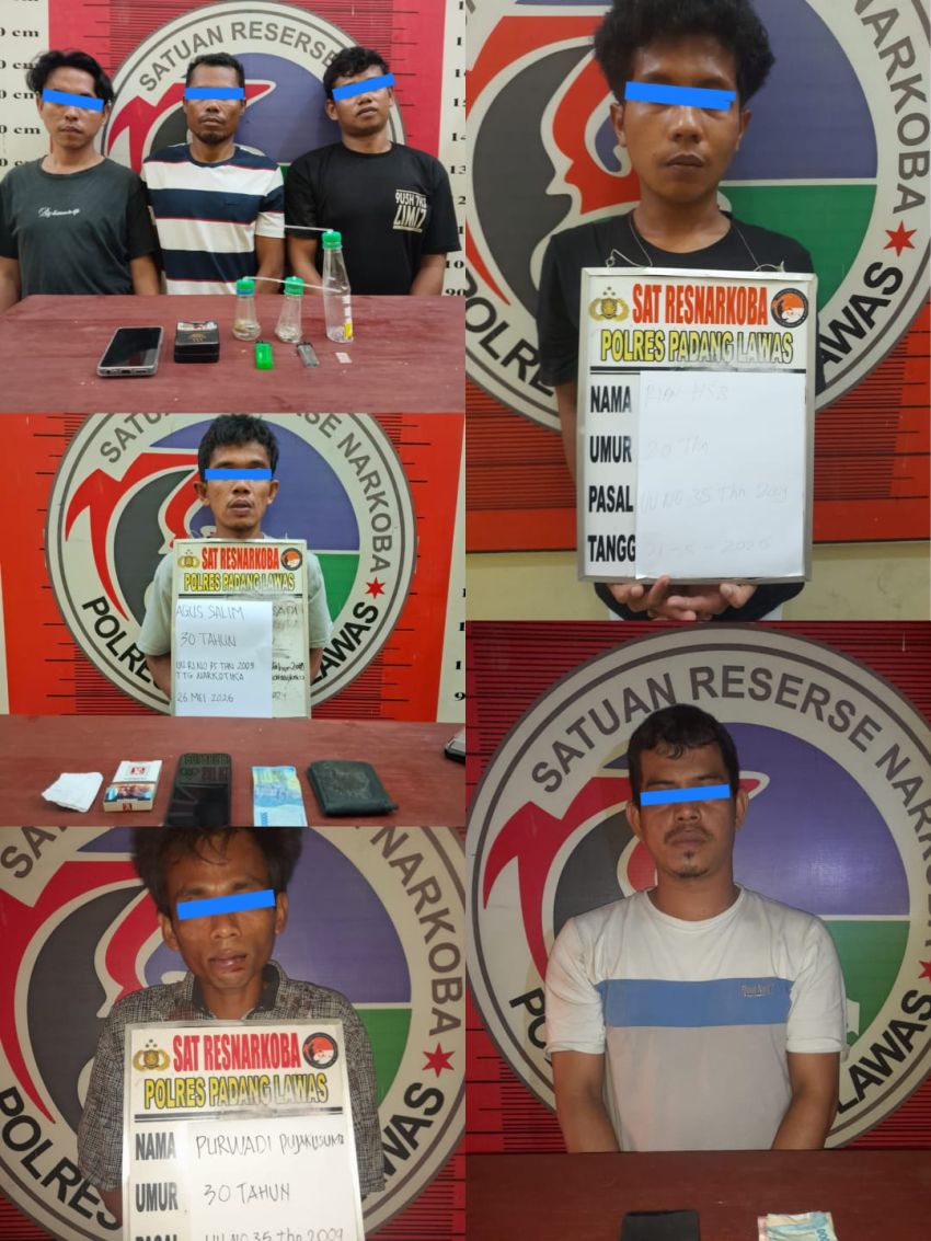 Lima Kasus Sabu Diungkap di Palas, Tujuh Orang Diamankan