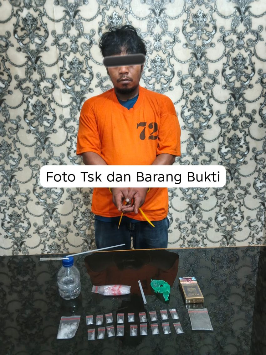 Digerebek di Kamar Hotel, Pria Asal Langkat Ditangkap dengan 19 Paket Sabu