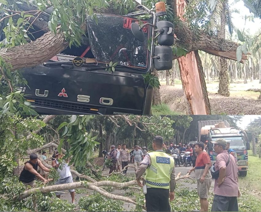 Tronton Bermuatan Soda Kecelakaan di Jalinsum Sergai, Lalu Lintas Sempat Macet