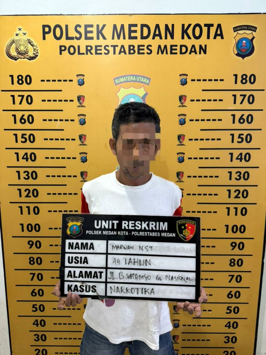 Under Cover Buy, Polsek Medan Kota Ringkus Pengedar saat Takar Sabu