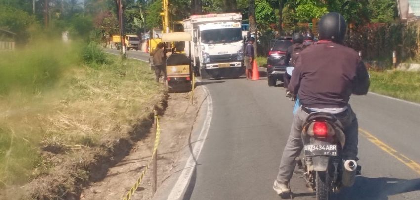 Kementerian PU Mulai Perlebar Ruas Jalinsum Parapat di Tigadolok